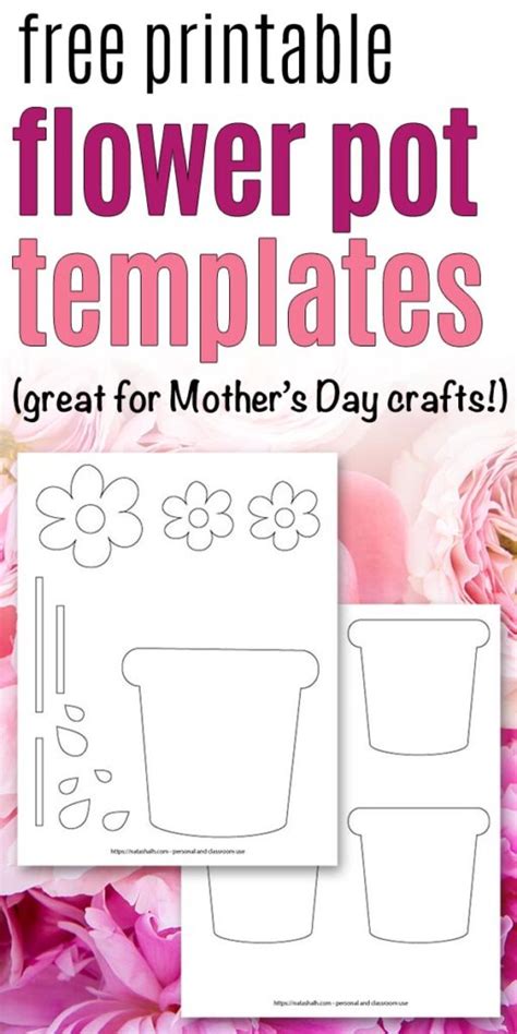 Printable Mothers Day Flower Pot Template